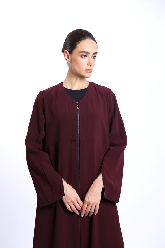 Aurora Zipper Abaya