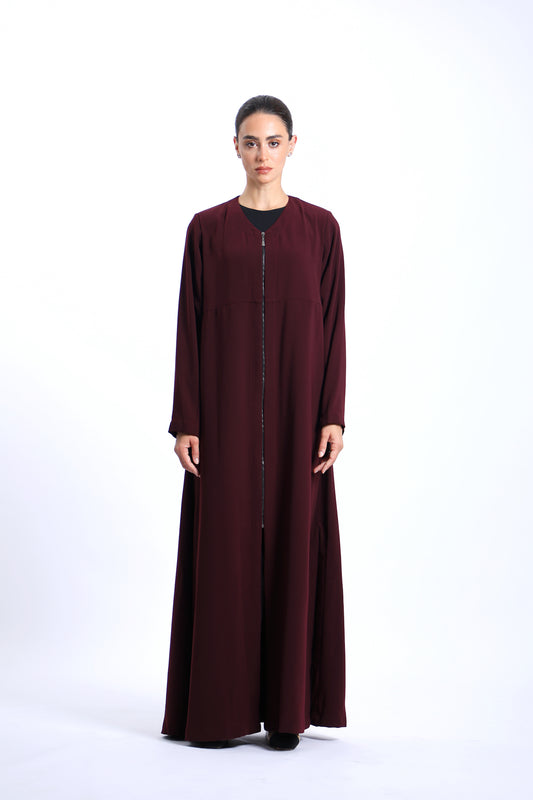 Aurora Zipper Abaya